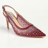 Madison Quinn Closed Toe Slingback Diamond - Wine
