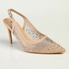 Madison Quinn Closed Toe Slingback Diamond - Nude