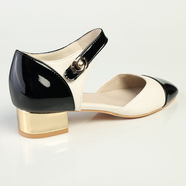 Madison Ottoline 2 Low Block Heel - Off White/Black