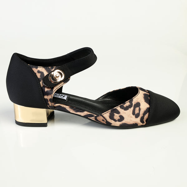 Madison Ottoline 2 Low Block Heel - Leopard/Black