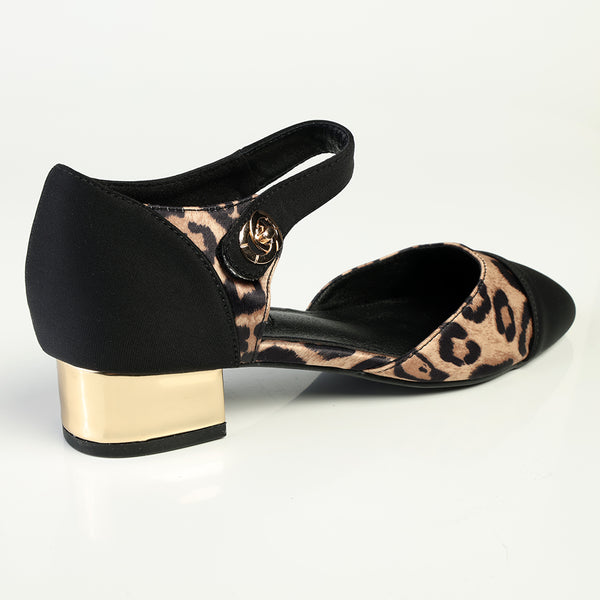 Madison Ottoline 2 Low Block Heel - Leopard/Black