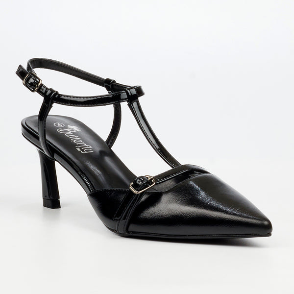 Butterfly Feet Elisha Closed Toe Slingback - Black