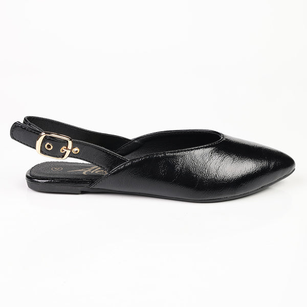 Alessio Pointy Mule - Black