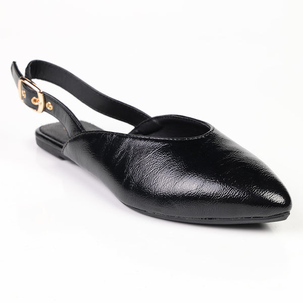 Alessio Pointy Mule - Black