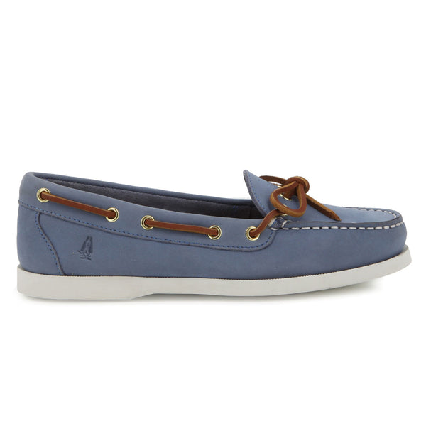 Hush Puppies Yarmouth Leather Flats - Light Blue