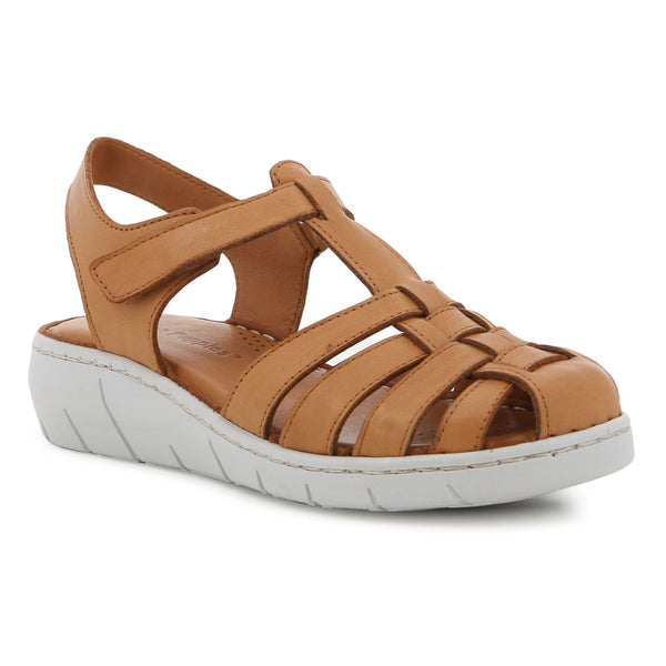 Hush Puppies Shilah Leather Closed Toe Sandal - Tan