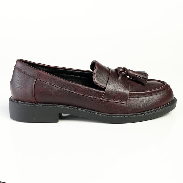 Madison Monroe Loafer with Tassle - Burgundy