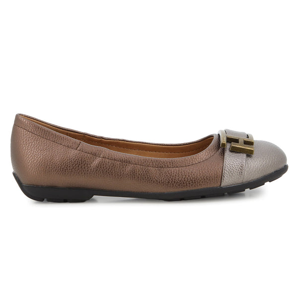 Soft Style by Hush Puppies Soft Brigitte Metal Trim Flats - Bronze