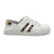 Julz Vicki Leather Sneaker - White Leopard Stripes