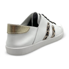 Julz Vicki Leather Sneaker - White Leopard Stripes