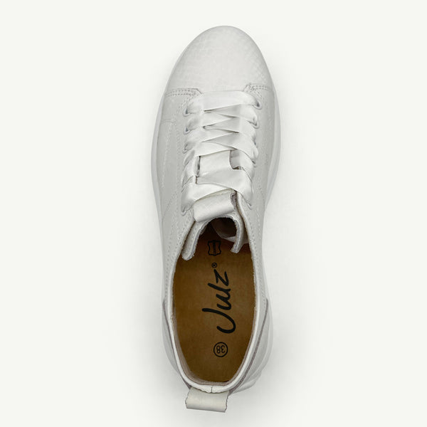 Julz Raya Leather Sneaker - White Snake
