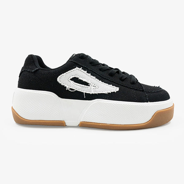 FILA Sangria Canvas Sneaker - Black/ White