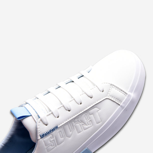 Soviet  Ladies Hollywood Lace Up Sneaker - White Blue