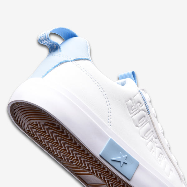 Soviet  Ladies Hollywood Lace Up Sneaker - White Blue