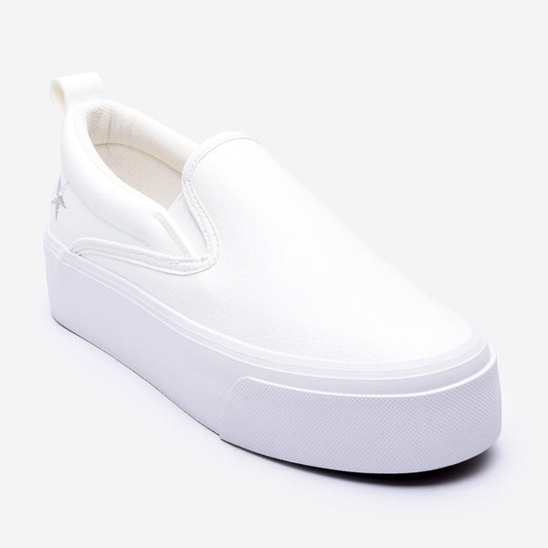 Soviet L Monroe Slip-On Platform Sneaker - White