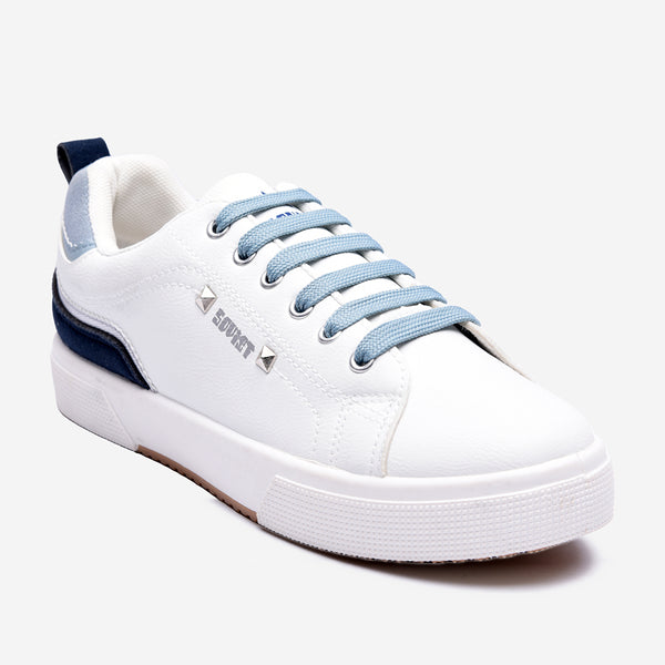 Soviet L Mahogany Casual Sneaker - White Blue