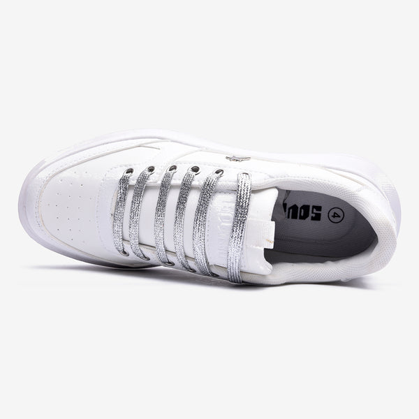 Soviet L Sylvie Casual Sneaker - White and Silver