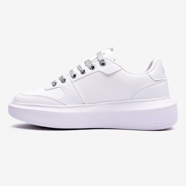 Soviet L Sylvie Casual Sneaker - White and Silver