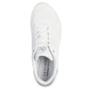 Skechers Uno Lace Up Sneaker - White/ Silver