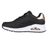 Skechers Uno Lace Up Sneaker - Black