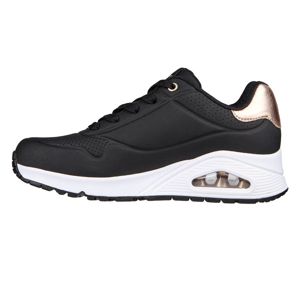 Skechers Uno Lace Up Sneaker - Black
