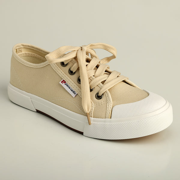 Pierre Cardin Aravane Canvas Sneakers - Beige / White