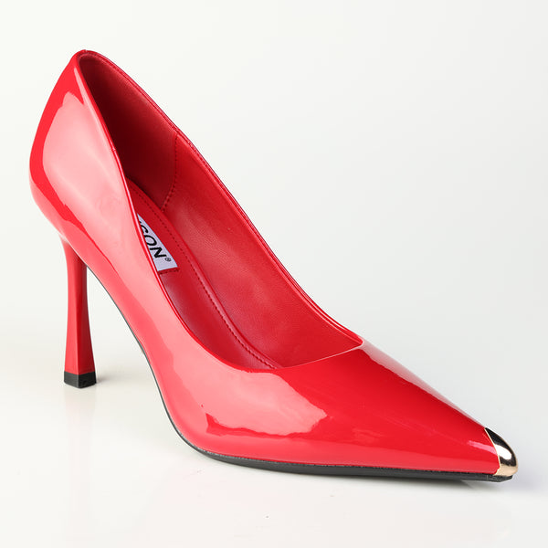 Madison Oakland Stiletto Court With Metal Tip - Red
