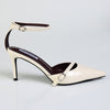 Madison Oda Open Waist Ankle Tie Court Heel - Off White