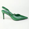 Madison Odelle V-Vamp Stiletto Slingback - Dark Green
