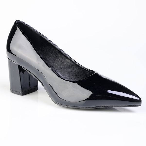Madison Ladies Pointed Toe Formal Court - Black Patent