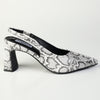 Madison Odette Basic Slingback On Block Heel - White Multi