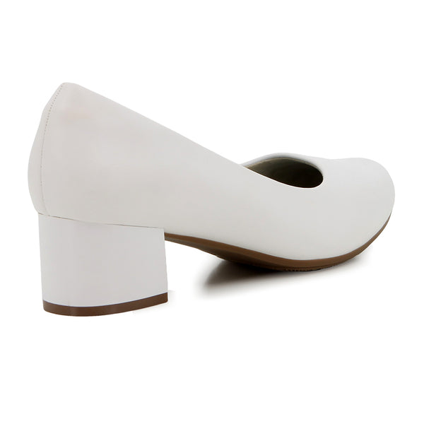 Pierre Cardin Fynn Block Heel Court - White