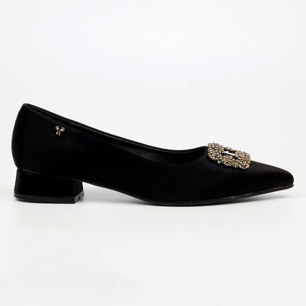 Butterfly Feet Leonore 1 Low Block Heel - Black