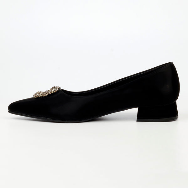 Butterfly Feet Leonore 1 Low Block Heel - Black