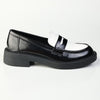 Madison Blessing Cut Out Saddle Loafer - Black / White