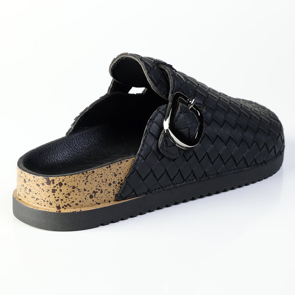 Madison Push In Clog Mule - Black