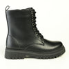Madison Lace Up Combat Boots - Black