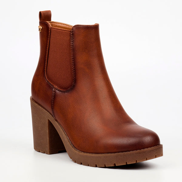 Butterfly Feet Esther 7 Gusset Ankle Boot - Tan