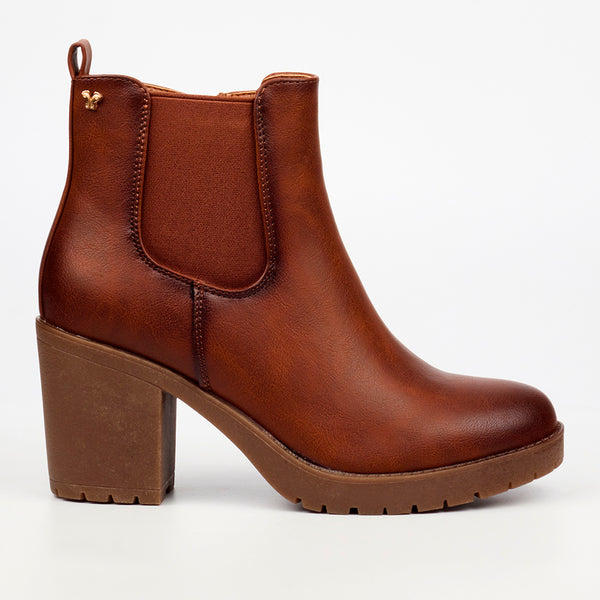 Butterfly Feet Esther 7 Gusset Ankle Boot - Tan