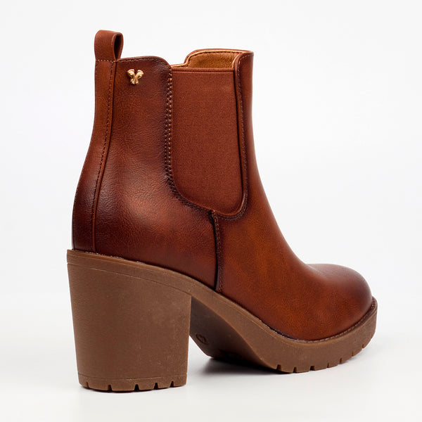 Butterfly Feet Esther 7 Gusset Ankle Boot - Tan