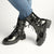 Alessio Rosanne Double buckle Boot - Black-Alessio-Buy shoes online