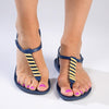 Ipanema Thong Sandals - Navy/Yellow-Ipanema-Buy shoes online