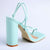 Madison Aleah Knotted Strappy Sandal - Aqua-Madison Heart of New York-Buy shoes online