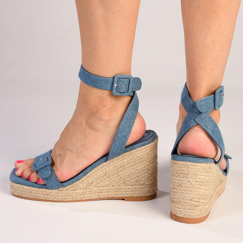 Madison Annabella Espadrille Wedge Denim