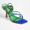 Madison Aspen Ankle Wrap Sandal - Green/Cobalt-Madison Heart of New York-Buy shoes online