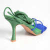 Madison Aspen Ankle Wrap Sandal - Green/Cobalt-Madison Heart of New York-Buy shoes online