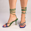 Madison Aspen Ankle Wrap Sandal - Green/Cobalt-Madison Heart of New York-Buy shoes online