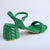 Madison Bessie Low Block Sandal - Green-Madison Heart of New York-Buy shoes online