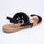 Madison Carter Fringe Sandals - Black-Madison Heart of New York-Buy shoes online