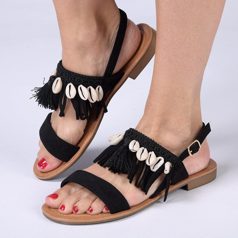 Tan Lace Up Gladiator Sandal Open Toe Fringe Tassel Flat Heel Mid Calf |  eBay